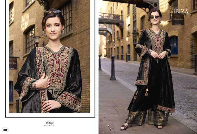 Delhi 6 Dobara By Ibiza Viscose Velvet Embroidery Salwar Kameez Suppliers In India